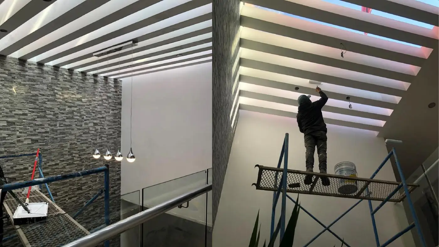 Obra de REEMSA: fachadas residenciales en acabados