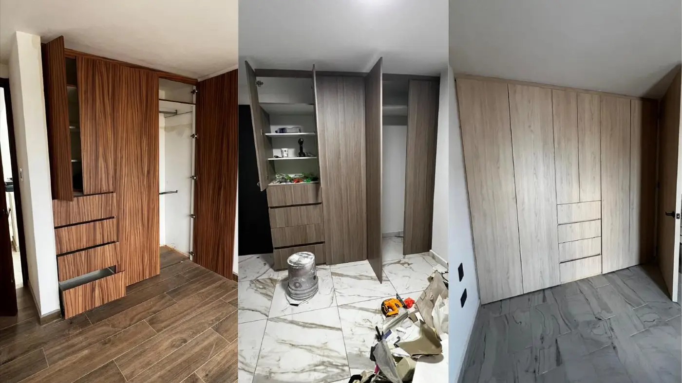 Obra de REEMSA: carpintería de closets a la medida